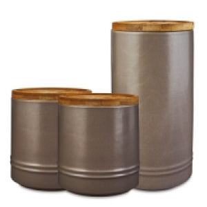Grey Kitchen Canister Set 3 Pack