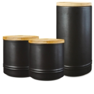 Black Kitchen Canister Set 3 Pack