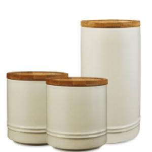 Cream Kitchen Canister Set 3 Pack