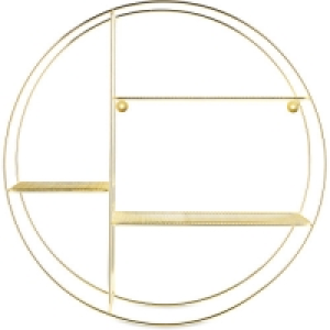 Gold Round Wire Shelf 53cm