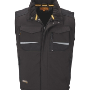 Mens Workwear Black Softshell Gilet