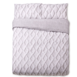 Light Knit Look King Size Duvet Set