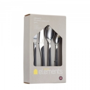 Elements Cutlery Set 24Pc Grey