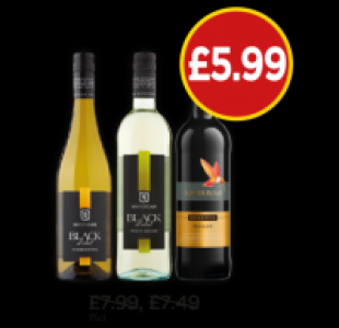 Budgens  McGuigan Black Label Chardonnay, McGuigan Black Label Pinot 