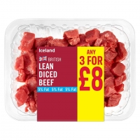 Iceland  Iceland British Lean Diced Beef 350g
