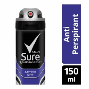 Wilko  Sure For Men Active Dry Anti-Perspirant Spray 150ml
