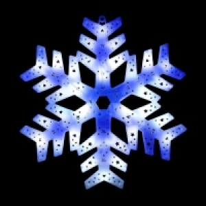 QDStores  36 LED Blue & White Outdoor Animated Snowflake Star Light 40