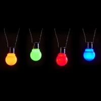 QDStores  20 LED Multicolour Outdoor Static Bulb Party Lights Battery 