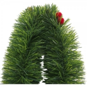 Premium Tinsel Green with Red Berries 2m
