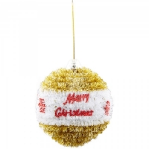 Tinsel Bauble Gold Single