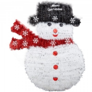 Tinsel Plaque Snowman Large