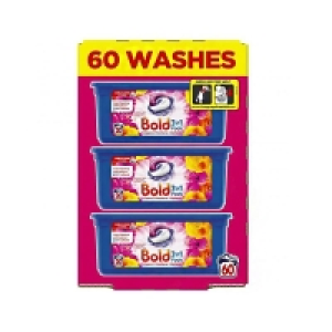 Bold 3 in 1 Washing Capsules Bloom & Poppy 60 Washes £9.49