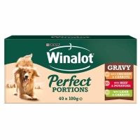 Wilko  Winalot Perfect Portions Dog Food Chunks in Gravy Beef 40x10