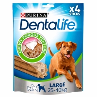 Wilko  Dentalife 4 pack Daily Oral Care Large Chew Sticks Dog Treat