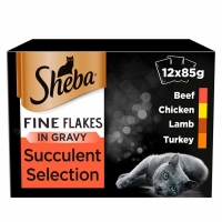 Wilko  Sheba Fine Flakes Succulent Selection in Gravy Cat Food 12x8