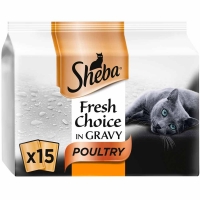Wilko  Sheba Fresh Choice Poultry Collection in Gravy Cat Food 15 x