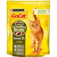 Wilko  Purina Go-Cat Crunchy Chicken and Vegetable Senior Cat Food 