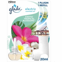 Wilko  Glade Electric Holder & Refill Tropical Blossoms Scented Oil