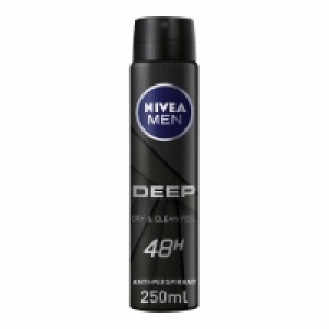 Wilko  Nivea Men Deep Dry and Clean Feel Anti-Perspirant Deodorant 