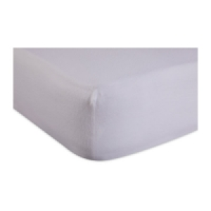 White Double Cotton Fitted Sheet