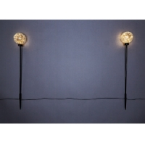 Warm White Glass Ball Stake Lights