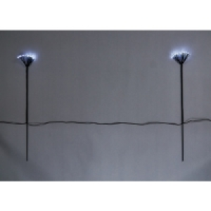 Starburst White Glass Stake Lights