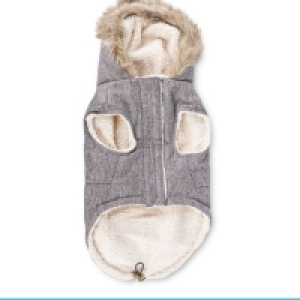 Grey Large Dog Parka Coat