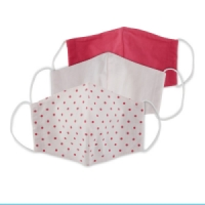 Adults Pink Face Coverings 3 Pack
