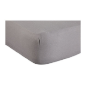 Grey Double Cotton Fitted Sheet