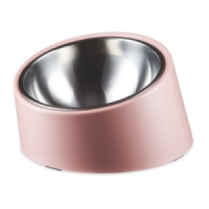 Pet Collection Pink Slanted Pet Bowl