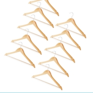 Natural Wooden Hangers 20 Pack