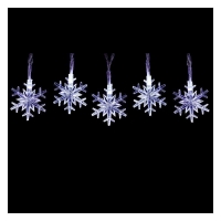 QDStores  50 LED Ice White Outdoor Animated Snowflake Fairy Light Batt