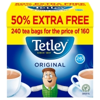 Iceland  Tetley Original Tea Bags 160s 50% Extra Free 750g