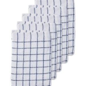 Navy Terry Tea Towels 5 Pack