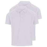 Aldi  Boys White Polo Shirt 2 Pack