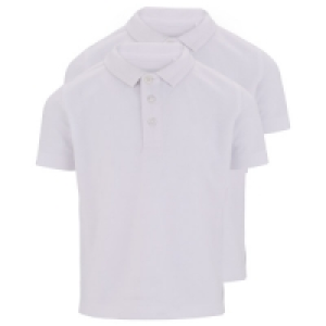 Boys White Polo Shirt 2 Pack