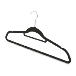 Black Flocked Hangers 10 Pack