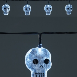 White 10 LED Skull Lights