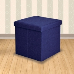 QDStores  Secreto Storage Ottoman Blue