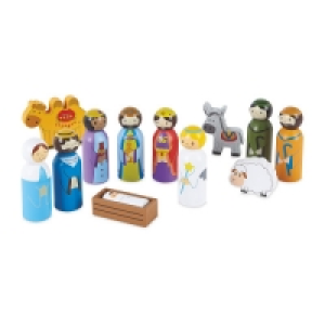 Little Town Wooden Nativity Scene
