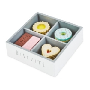 Little Town Wooden Grey Biscuit Set