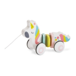 Aldi  Wooden Pull Along Unicorn