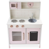 Aldi  Large Pink Wooden Toy Kitchen