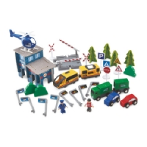 Aldi  Little Town Wooden Road Set