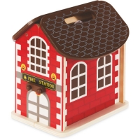 Aldi  Wooden Fire Station Carry Along