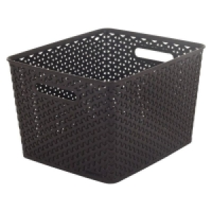 18L Curver My Style Rattan Basket - Dark Brown £3.99