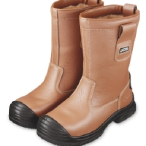 Aldi  JCB Tan Safety Rigger Boots