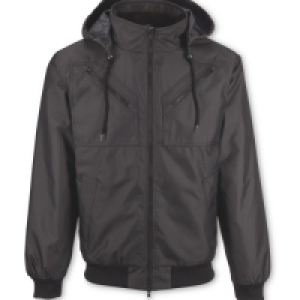 Mens Hi-Vis Black Workwear Jacket