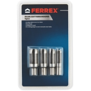 Ferrex Round Plug Cutters 4 Pack