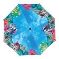 QDStores  2M Beach Umbrella - Blue Zebra